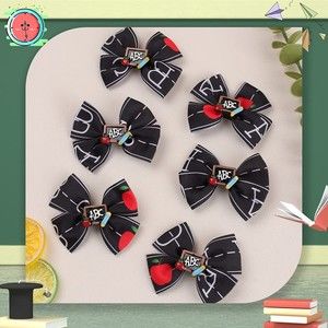 Oaoleer Back to School Apple ABC Pencil Hair Bows Clips 6PCS